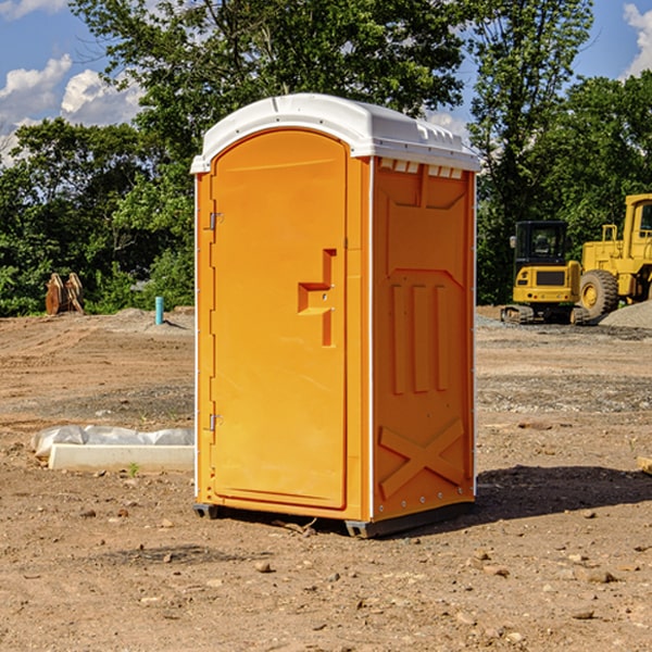 how often are the porta potties cleaned and serviced during a rental period in Dana Iowa